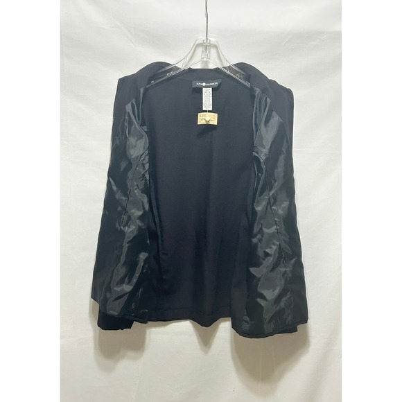 NWT Sage Harbor Black Embroidered Floral Xmas Top Blazer Women Size‎ 16 - Picture 6 of 10